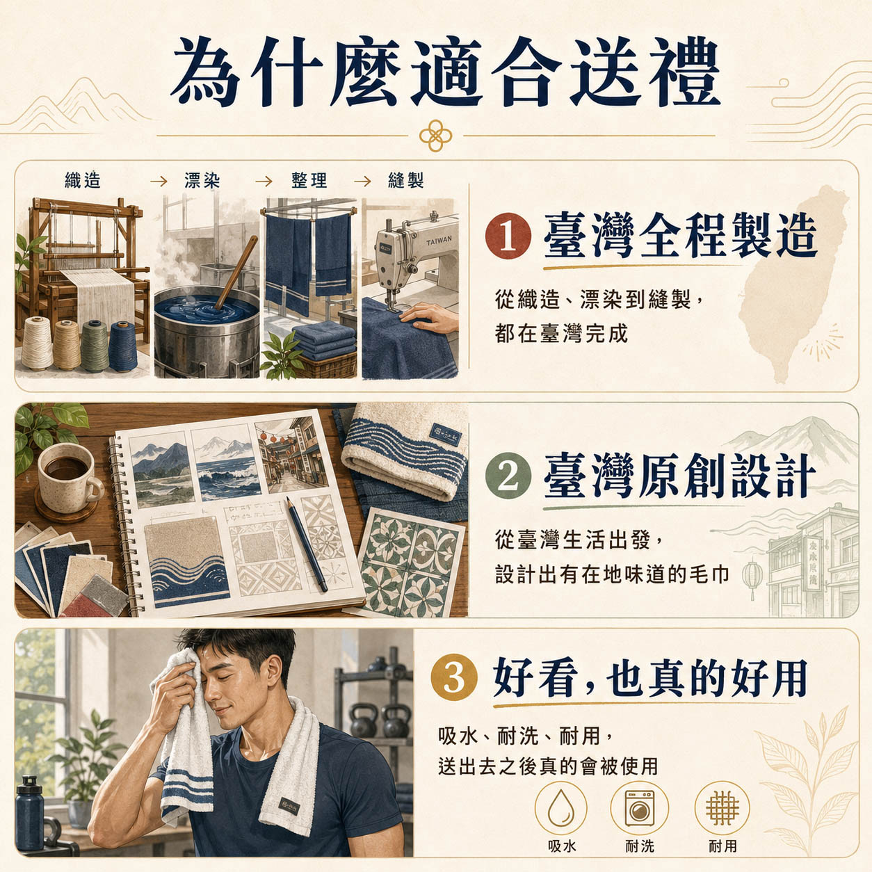 造型毛巾適合送禮的三項價值：臺灣原創、送禮有巧思、實用也值得留念